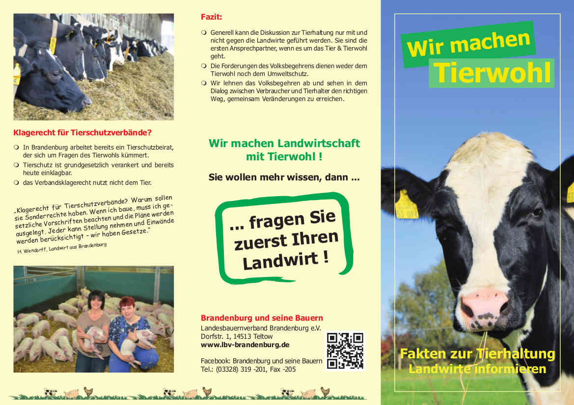 Flyer Bauernverband Brandenburg