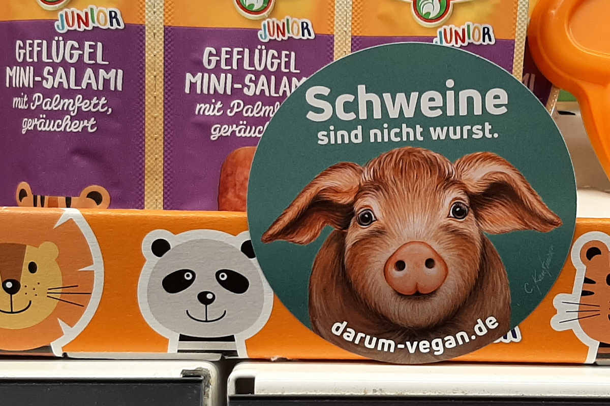 ARIWA Sticker: Schweine sind nicht wurst (darum-vegan)
