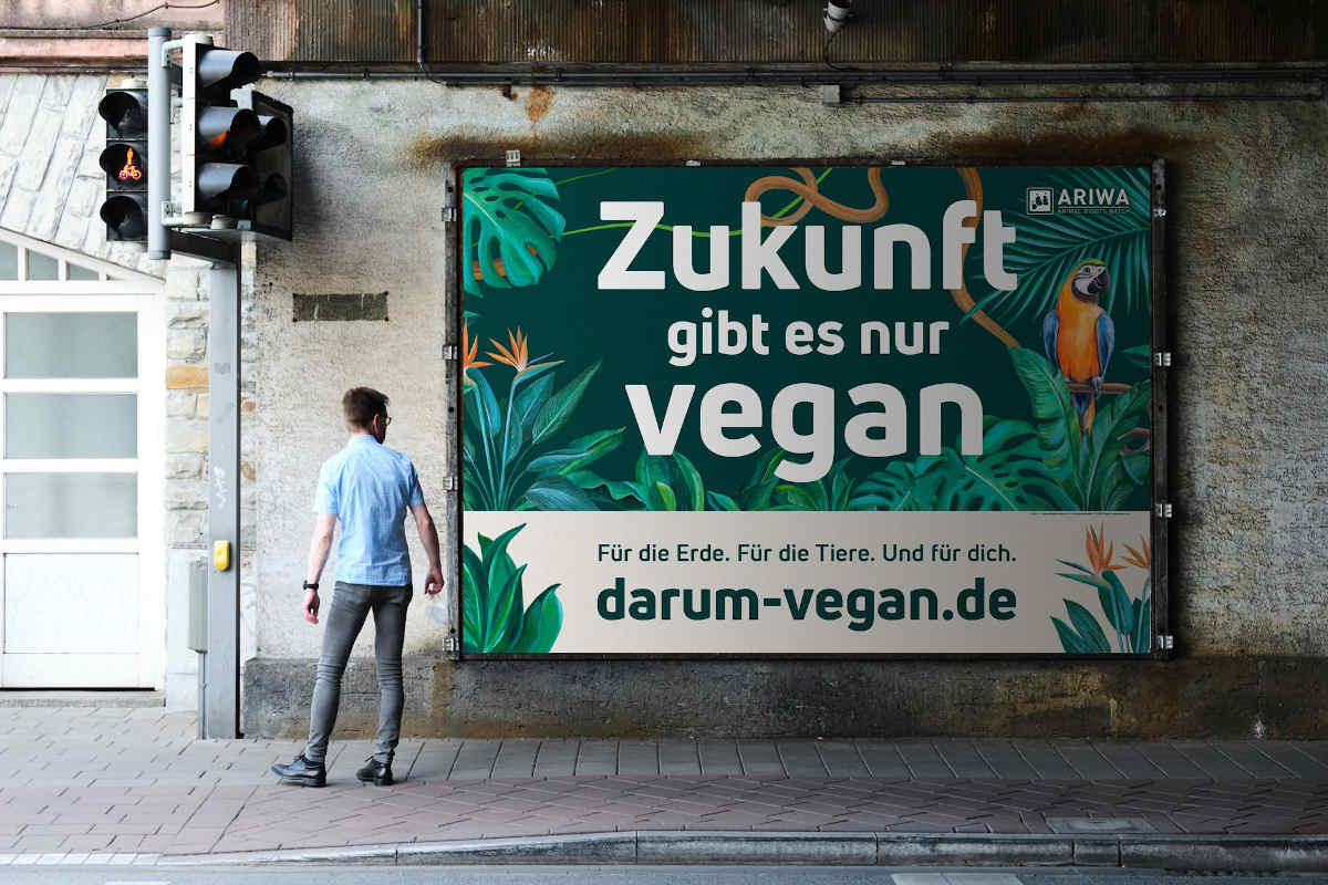 ARIWA Plakatpatenschaft: Zukunft gibt es nur vegan