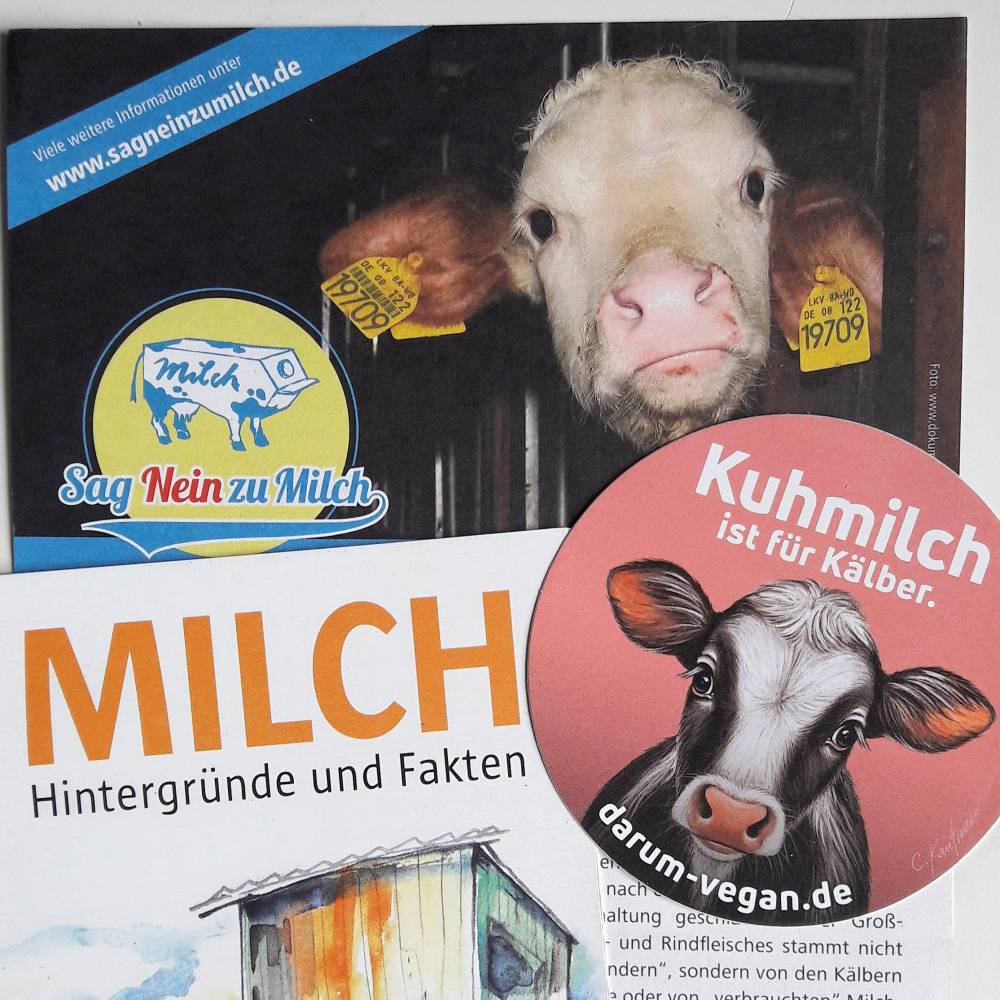 "Sag Nein zu Milch"-Protestaktion
