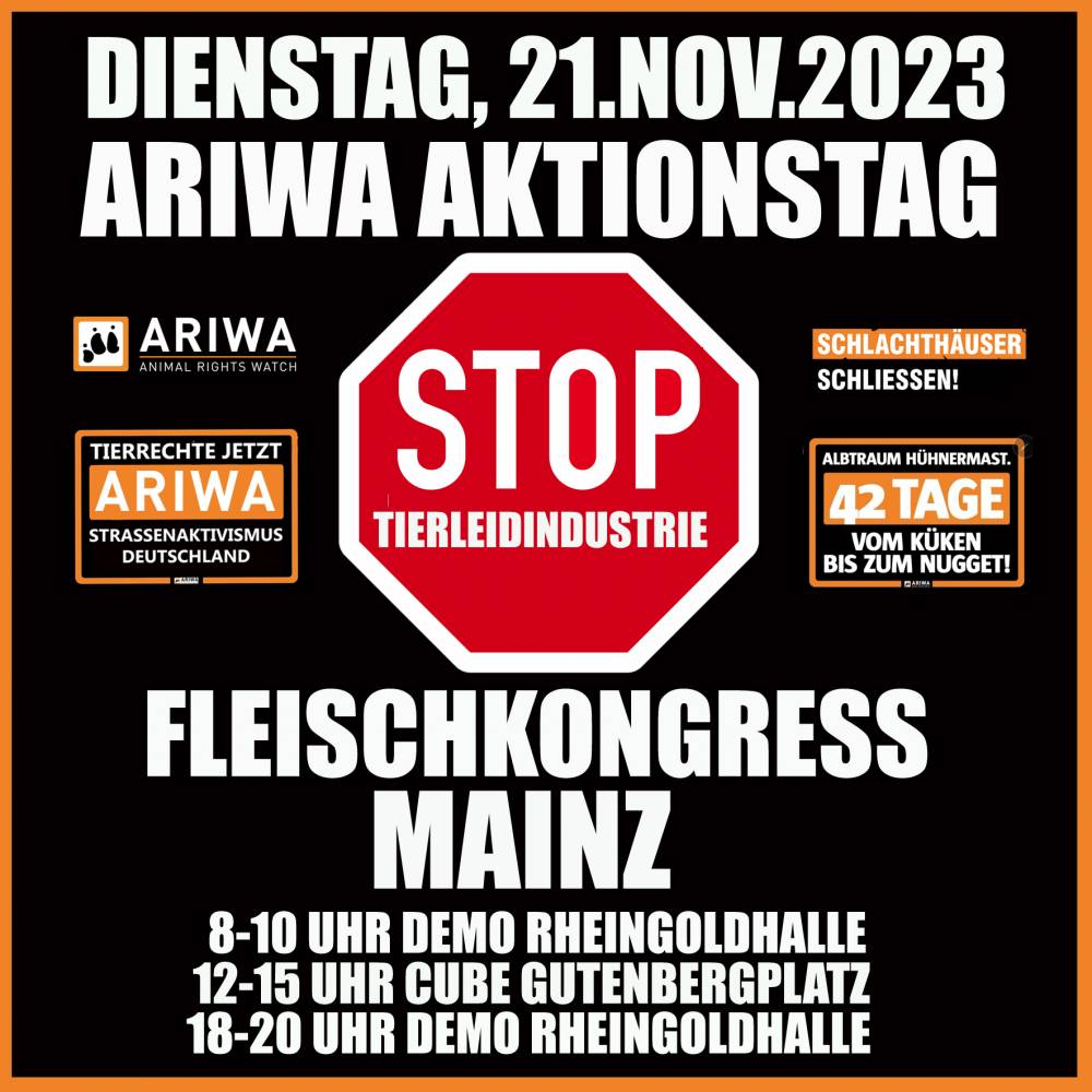 ARIWA Aktionstag anlässlich des Deutschen Fleischkongresses in Mainz