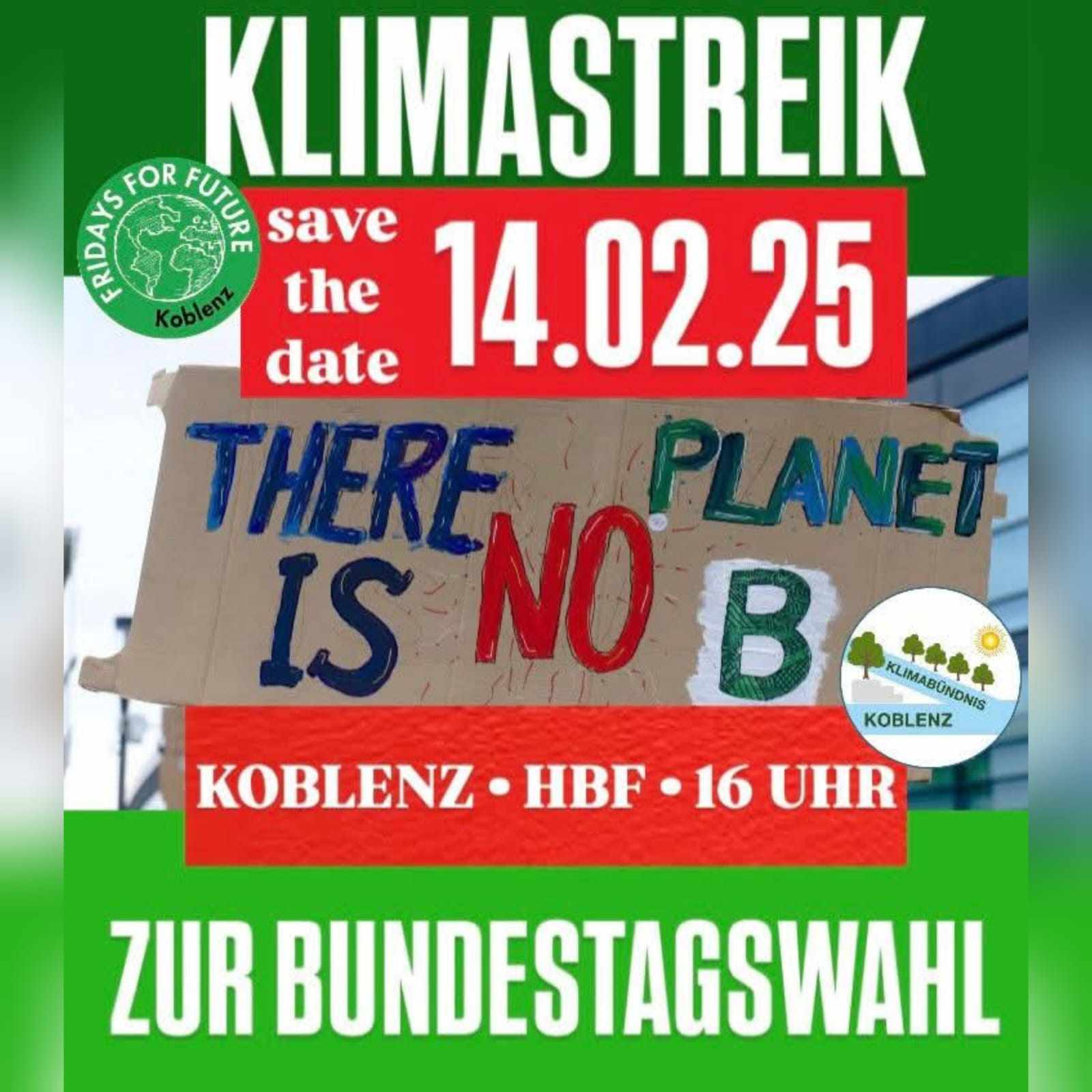 Klimastreik_Viereckig Veganer Block auf der Klimademo in Koblenz