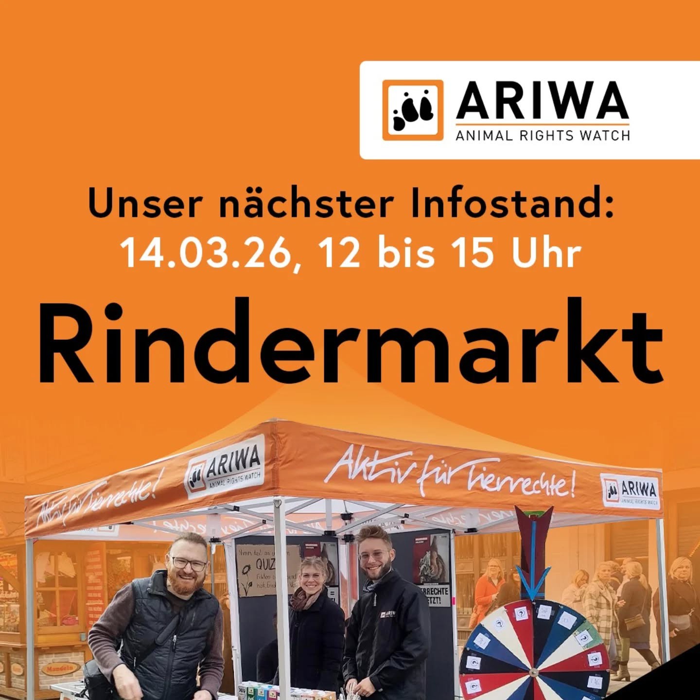 Infostand von ARIWA München am 14.03.