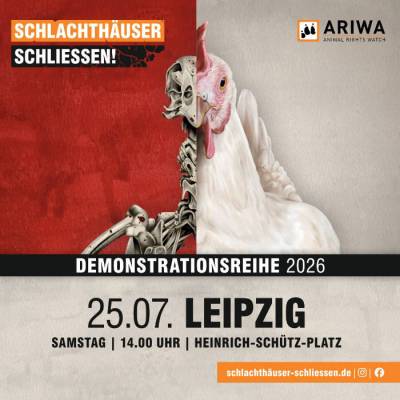 Demo in Leipzig: "Schlachthäuser schließen!"